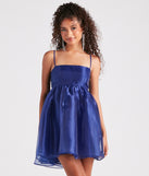 Harlow Square Neck Babydoll Party Dress