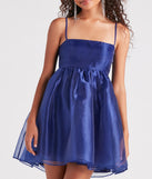 Harlow Square Neck Babydoll Party Dress