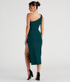 Klaire Formal Crepe Midi Dress creates the perfect summer wedding guest dress or cocktail party dresss with stylish details in the latest trends for 2023!