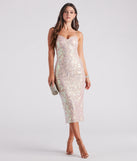 Jeanne Formal Sequin Midi Dress is a gorgeous pick as your 2024 prom dress or formal gown for wedding guests, spring bridesmaids, or army ball attire!