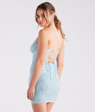Alexa Rhinestone Lace-Up Party Dress