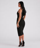 Cathy Formal Crepe Slit Midi Dress creates the perfect summer wedding guest dress or cocktail party dresss with stylish details in the latest trends for 2023!