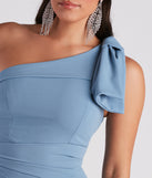 Anabella Formal Crepe Bow Midi Dress creates the perfect summer wedding guest dress or cocktail party dresss with stylish details in the latest trends for 2023!