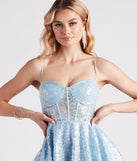 Grace Formal Sequin Lace Skater Dress
