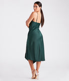 Annabella Formal Satin A-Line Midi Dress creates spring wedding guest dress with stylish details, the perfect midi dress for graduation, or for a cocktail party look in the latest midi-length trends for 2024!