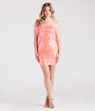 Mae Strapless Feather Sequin Party Dress is a gorgeous pick as your summer formal dress for wedding guests, bridesmaids, or military birthday ball attire!