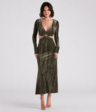 Kori Formal Velvet Cutout Midi Dress creates the perfect spring wedding guest dress or cocktail attire with stylish details in the latest trends for 2023!