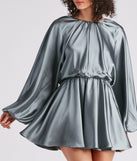 Nancy Formal Satin Short Dress creates the perfect summer wedding guest dress or cocktail party dresss with stylish details in the latest trends for 2023!