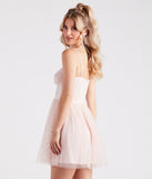 Nina Tulle Glitter Polka Dot Party Dress is a gorgeous pick as your 2024 prom dress or formal gown for wedding guests, spring bridesmaids, or army ball attire!
