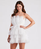 Kayla Tulle Short Party Dress creates the perfect summer wedding guest dress or cocktail party dresss with stylish details in the latest trends for 2023!