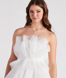 Kayla Tulle Short Party Dress creates the perfect summer wedding guest dress or cocktail party dresss with stylish details in the latest trends for 2023!