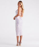 Kadence Formal Sequin Lace-Up Midi Dress is a gorgeous pick as your 2024 prom dress or formal gown for wedding guests, spring bridesmaids, or army ball attire!