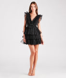 Devon Ruffled Tulle V-Neck Party Dress is the perfect prom dress pick with on-trend details to make the 2024 dance your most memorable event yet!