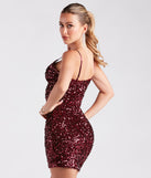 You'll be the best dressed in the Kathy Iridescent Sequin Mini Dress as your summer formal dress with unique details from Windsor.