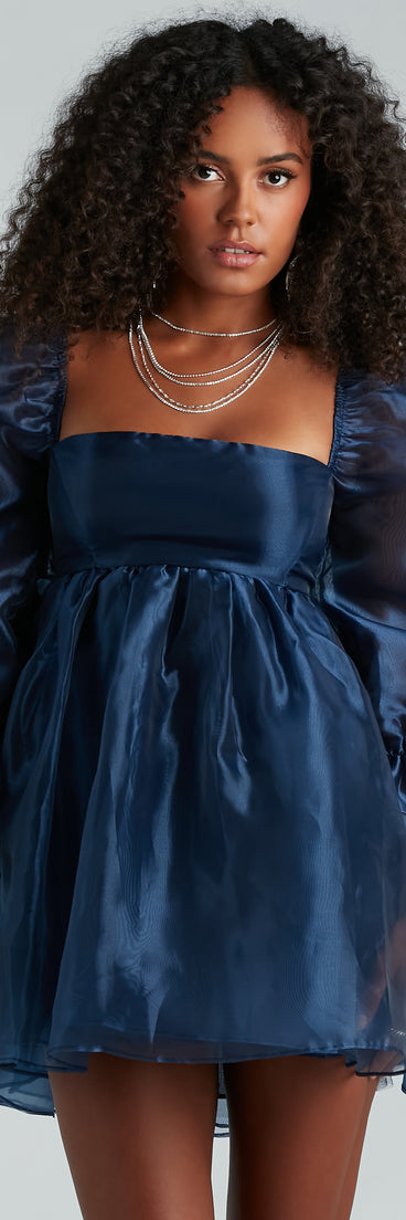 Lacinda Long Sleeve A-Line Party Dress