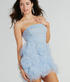 Toni Strapless Corset Rosette Mesh Party Dress is the perfect prom dress pick with on-trend details to make the 2024 dance your most memorable event yet!