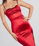 Alena Formal Satin Cowl Neck Midi Dress is the perfect prom dress pick with on-trend details to make the 2024 dance your most memorable event yet!