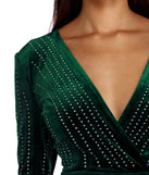 Cassie Velvet Wrap Dress creates the perfect summer wedding guest dress or cocktail party dresss with stylish details in the latest trends for 2023!