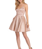 The Cheyenne Taffeta Skater Dress is a gorgeous pick as your 2023 prom dress or formal gown for wedding guest, spring bridesmaid, or army ball attire!