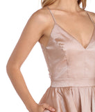 The Cheyenne Taffeta Skater Dress is a gorgeous pick as your 2023 prom dress or formal gown for wedding guest, spring bridesmaid, or army ball attire!
