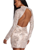 The Francine Sequin Glam Dress is a gorgeous pick as your 2023 prom dress or formal gown for wedding guest, spring bridesmaid, or army ball attire!