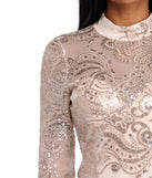 The Francine Sequin Glam Dress is a gorgeous pick as your 2023 prom dress or formal gown for wedding guest, spring bridesmaid, or army ball attire!