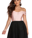 The Katie Off The Shoulder Tulle Dress is a gorgeous pick as your 2023 prom dress or formal gown for wedding guest, spring bridesmaid, or army ball attire!
