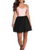 The Katie Off The Shoulder Tulle Dress is a gorgeous pick as your 2023 prom dress or formal gown for wedding guest, spring bridesmaid, or army ball attire!