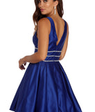 Jana Rhinestone Glamour Satin Dress is a gorgeous pick as your 2024 prom dress or formal gown for wedding guests, spring bridesmaids, or army ball attire!