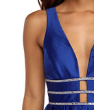 Jana Rhinestone Glamour Satin Dress is a gorgeous pick as your 2024 prom dress or formal gown for wedding guests, spring bridesmaids, or army ball attire!