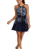 Luciana Formal Glitter Halter Dress is a gorgeous pick as your 2023 prom dress or formal gown for wedding guest, spring bridesmaid, or army ball attire!