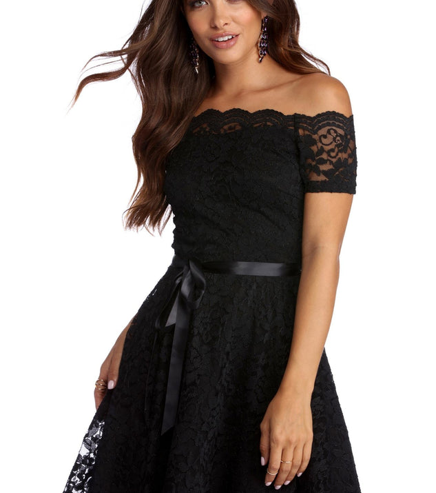 The Abigail Scalloped Lace Formal Dress is a gorgeous pick as your 2023 prom dress or formal gown for wedding guest, spring bridesmaid, or army ball attire!