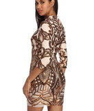 Makayla Formal Sequin Scroll Dress is a gorgeous pick as your 2023 prom dress or formal gown for wedding guest, spring bridesmaid, or army ball attire!