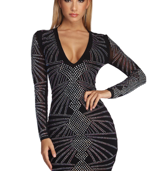 Deandra Precious Heat Stone Bodycon Dress