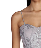 Paisley Formal Embroidered Mini Dress