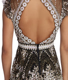 Jaelyn Formal Open Back Glitter Dress creates the perfect summer wedding guest dress or cocktail party dresss with stylish details in the latest trends for 2023!