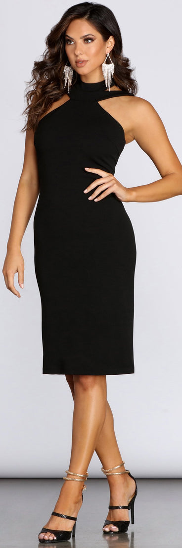 Elaine Fine Dine Midi Dress creates the perfect summer wedding guest dress or cocktail party dresss with stylish details in the latest trends for 2023!