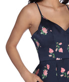 Pia Satin Floral Party Dress is a gorgeous pick as your 2023 prom dress or formal gown for wedding guest, spring bridesmaid, or army ball attire!