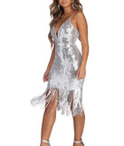 The Karina Formal Fringe Sequin Dress is a gorgeous pick as your 2023 prom dress or formal gown for wedding guest, spring bridesmaid, or army ball attire!
