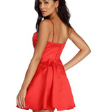 Jenny Formal Satin Party Dress creates the perfect summer wedding guest dress or cocktail party dresss with stylish details in the latest trends for 2023!