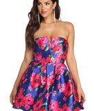 Nancy Floral Satin Party Dress is a gorgeous pick as your 2023 prom dress or formal gown for wedding guest, spring bridesmaid, or army ball attire!