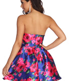Nancy Floral Satin Party Dress is a gorgeous pick as your 2023 prom dress or formal gown for wedding guest, spring bridesmaid, or army ball attire!