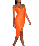 Stephanie Formal Ruched Midi Dress is a gorgeous pick as your 2023 prom dress or formal gown for wedding guest, spring bridesmaid, or army ball attire!