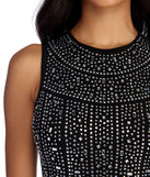 Lisa Formal Heat Stone Mini Dress