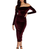 The Abby Formal Velvet Midi Dress is a gorgeous pick as your 2023 prom dress or formal gown for wedding guest, spring bridesmaid, or army ball attire!