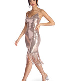 Nayla Formal Sequin Fringe Dress creates the perfect spring wedding guest dress or cocktail attire with stylish details in the latest trends for 2023!