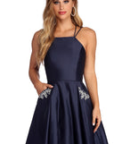 The Deb Formal Rhinestone Party Dress is a gorgeous pick as your 2023 prom dress or formal gown for wedding guest, spring bridesmaid, or army ball attire!