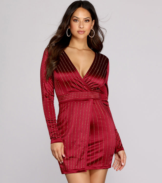 The Kali Satin Heat Stone Dress is a gorgeous pick as your 2023 prom dress or formal gown for wedding guest, spring bridesmaid, or army ball attire!