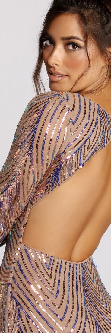 The Camila Open Back Sequin Dress is a gorgeous pick as your 2023 prom dress or formal gown for wedding guest, spring bridesmaid, or army ball attire!