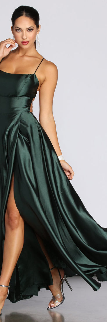 Anne Formal Lattice Satin Dress creates the perfect summer wedding guest dress or cocktail party dresss with stylish details in the latest trends for 2023!
